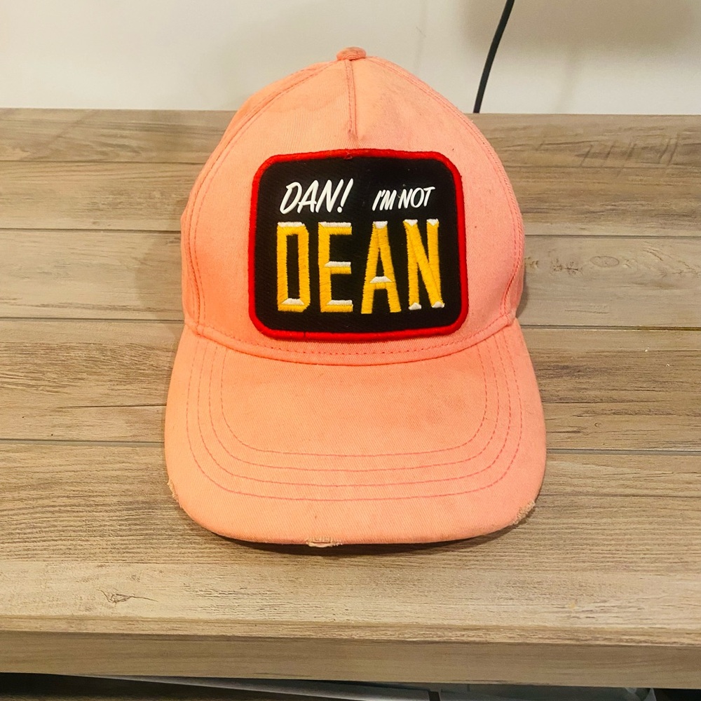 DSQUARED2 Pink distressed Cap with Bold Patch